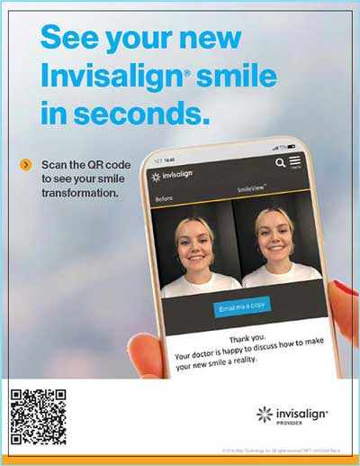 Scan here to see your Invisalign smile makeover!